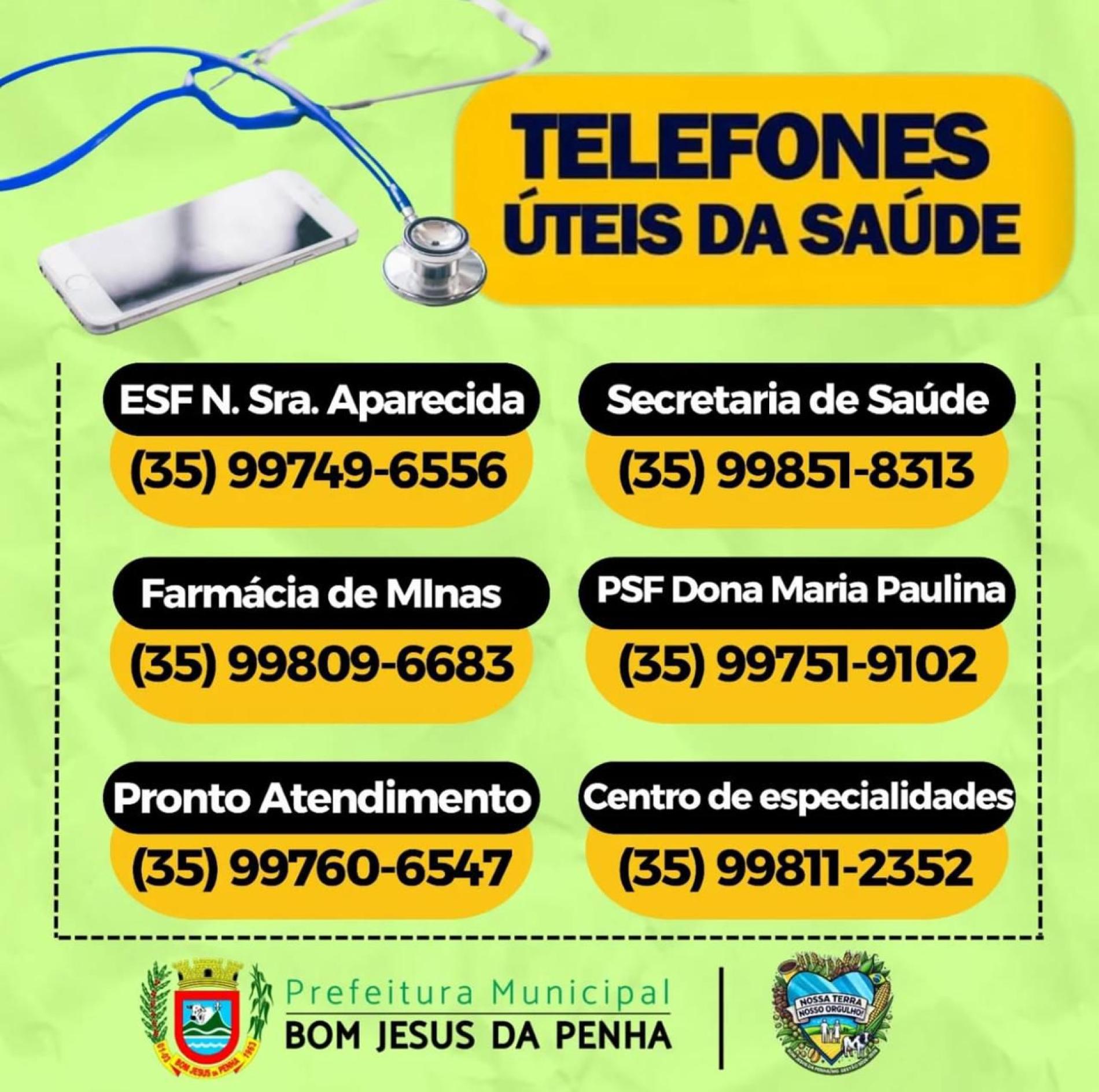 Telefones úteis da saúde