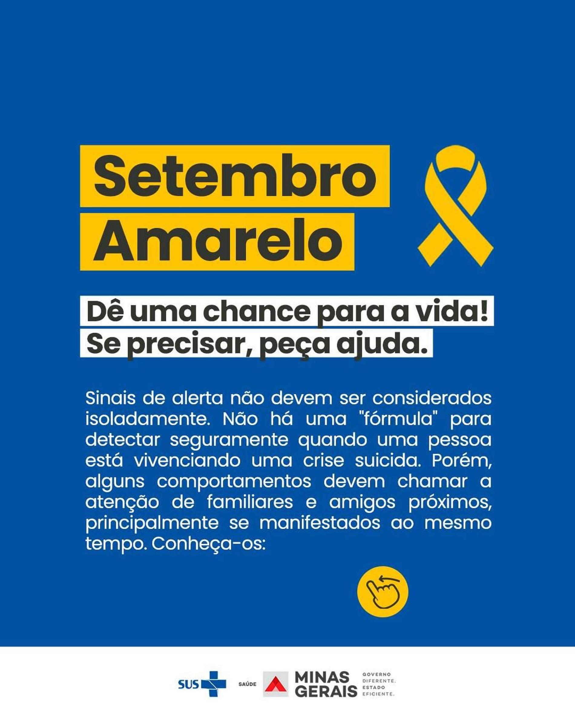 Setembro Amarelo: Fique atento aos sinais de suicídio!