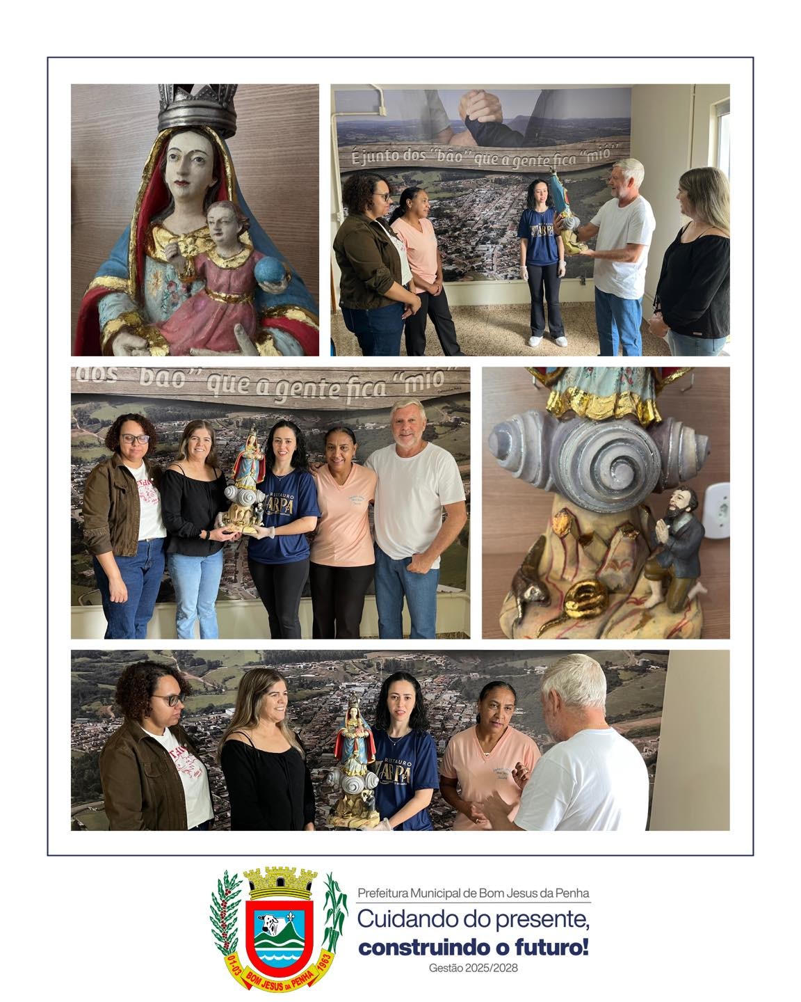 Recebemos a Imagem Restaurada de Nossa Senhora da Penha